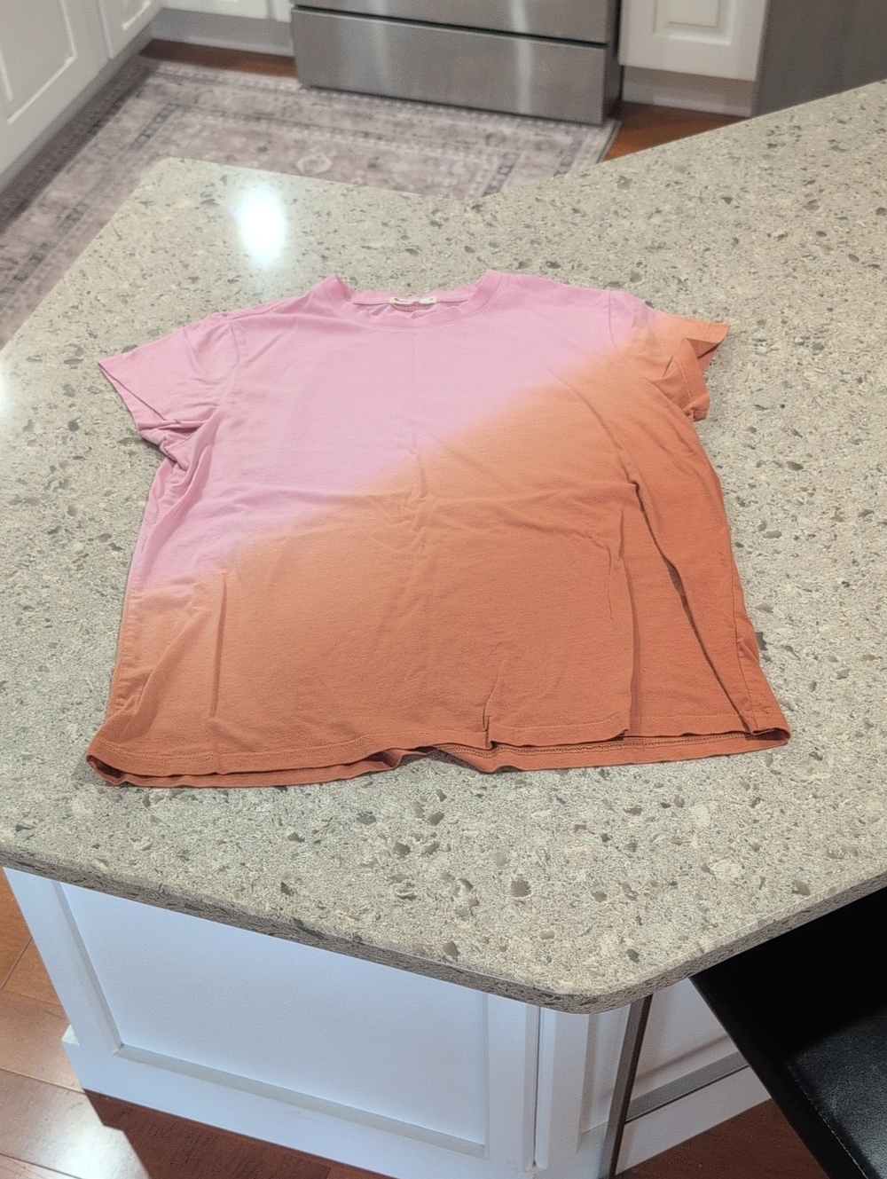 Marine Layer Womens M‎ Ombre T Shirt Short Sleeve Casual Pink Orange Soft Tee